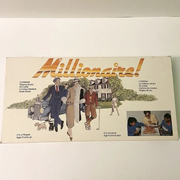 Vintage 1986 Millionaire Board Game With Instructions  Complete - Picture 1 of 11
